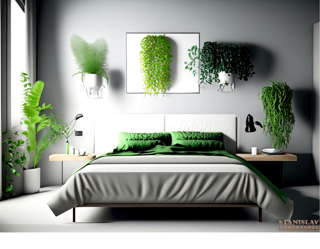 bedroom with plants 