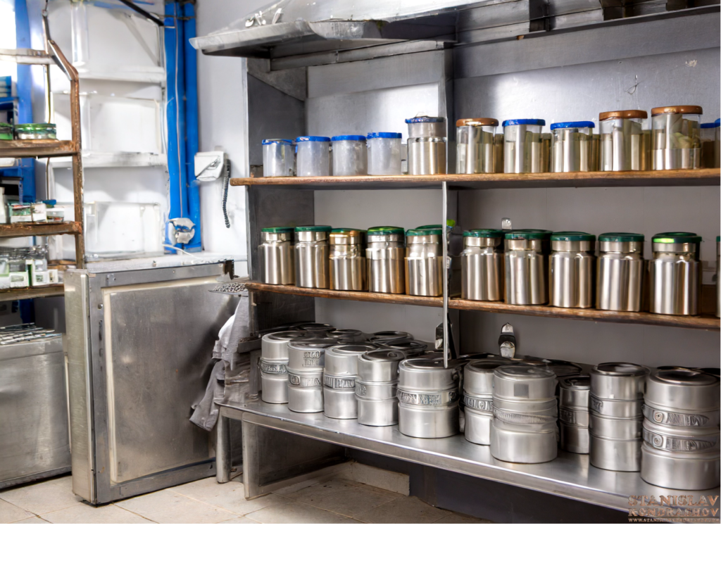 cans in scullery